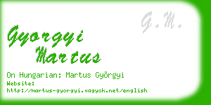 gyorgyi martus business card